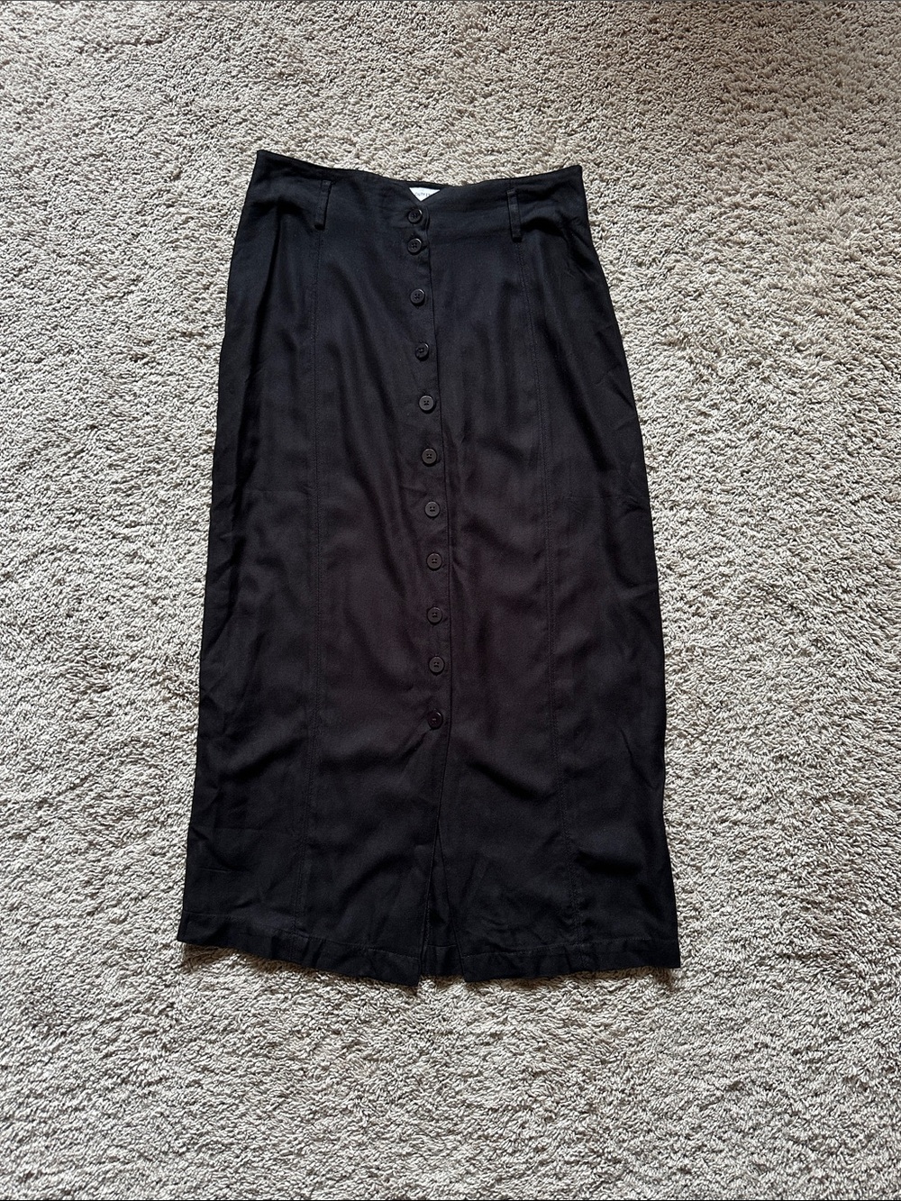 Urban Outfitters Black Button-Front Midi Skirt